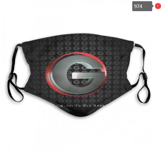 NCAA Georgia Bulldogs #12 Dust mask with filter